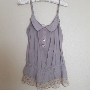 Ruffle hemmed summer camisole